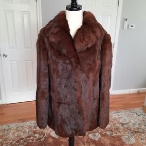 Genuine short Brown Fur